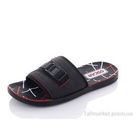 Шльопанці чоловічі пляжні Літо S24 red (6 пар р.40-45) "Oscar" недорого оптом від прямого постачальника