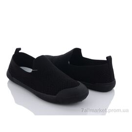 Фотография Слипоны женские тканевые Лето 143-23 black (8 пар р.36-41) "Violeta" недорого оптом от прямого поставщика
