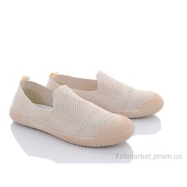 Фотография Слипоны женские тканевые Лето 143-23 beige (8 пар р.36-41) "Violeta" недорого оптом от прямого поставщика