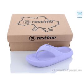 Фотография Шлепки женские облегченные Лето TWL22272 lavander (24 пар р.35-39) "Restime" недорого оптом от прямого поставщика