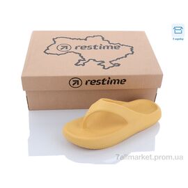 Фотография Шлепки женские облегченные Лето TWL22272 yellow (24 пар р.35-39) "Restime" недорого оптом от прямого поставщика
