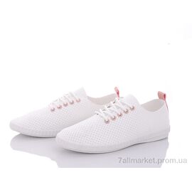 Фотография Кроссовки женские модные Лето 20-970 white-pink (8 пар р.36-41) "Violeta" недорого оптом от прямого поставщика