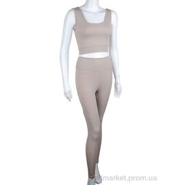 Спортивний костюм жіночий Літо 2885-4 beige (6 шт. р.сіткаS-XL) "Мир" недорого оптом від прямого постачальника
