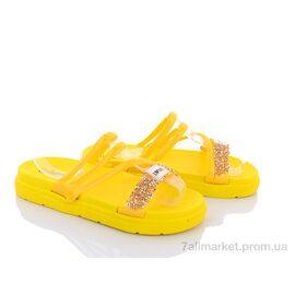 Шльопанці жіночі полегшені Літо D18 жовтий (12 пар р.36-41) "Lion" недорого оптом від прямого постачальника