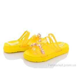 Фотография Шлепки женские облегченные Лето D12 жовтий (12 пар р.36-41) "Lion" недорого оптом от прямого поставщика