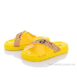 Фотография Шлепки женские облегченные Лето D16 жовтий (12 пар р.36-41) "Lion" недорого оптом от прямого поставщика