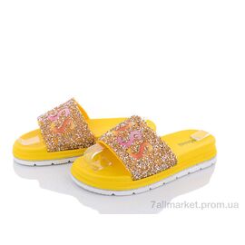 Фотография Шлепки женские облегченные Лето H1 жовтий (12 пар р.36-41) "Lion" недорого оптом от прямого поставщика