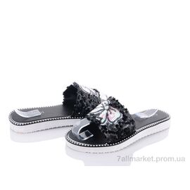 Фотография Шлепки женские облегченные Лето A1 чорний (12 пар р.36-41) "Lion" недорого оптом от прямого поставщика