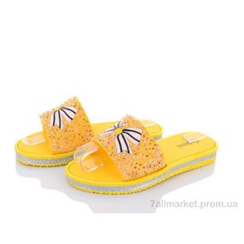 Фотография Шлепки женские облегченные Лето A2 жовтий (12 пар р.36-41) "Lion" недорого оптом от прямого поставщика