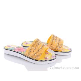 Фотография Шлепки женские облегченные Лето A12 жовтий (12 пар р.36-41) "Lion" недорого оптом от прямого поставщика