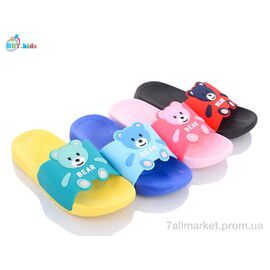 Фотография Шлепки детские летние Лето A6607 mix (24 пар р.30-35) "BBT" недорого оптом от прямого поставщика