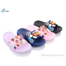 Фотография Шлепки детские летние Лето A6611 mix (24 пар р.30-35) "BBT" недорого оптом от прямого поставщика