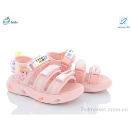 Фотография Босоножки детские летние Лето L6521-1 LED (8 пар р.26-31) "BBT" недорого оптом от прямого поставщика