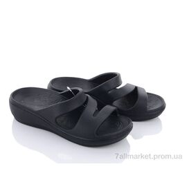 Шльопанці жіночі полегшені Літо W407-1 black (8 пар р.36-41) "Violeta" недорого оптом від прямого постачальника