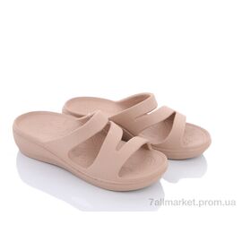 Шльопанці жіночі полегшені Літо W407-4 apricot (8 пар р.36-41) "Violeta" недорого оптом від прямого постачальника