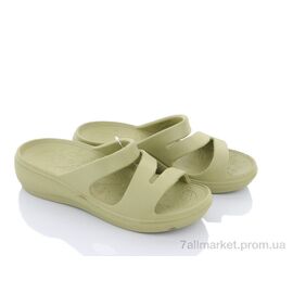 Шльопанці жіночі полегшені Літо W407-11 green (8 пар р.36-41) "Violeta" недорого оптом від прямого постачальника
