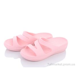 Шльопанці жіночі полегшені Літо W407-17 pink (8 пар р.36-41) "Violeta" недорого оптом від прямого постачальника