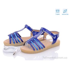 Босоніжки дитячі літні Літо C-9666-1 LED (8 пар р.29-34) "Obuvok" недорого оптом від прямого постачальника