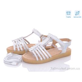 Босоніжки дитячі літні Літо C-9666-19 LED (8 пар р.29-34) "Obuvok" недорого оптом від прямого постачальника