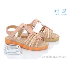 Босоніжки дитячі літні Літо B-9665-3 LED (8 пар р.24-29) "Obuvok" недорого оптом від прямого постачальника