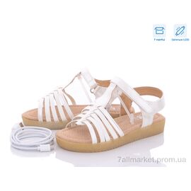 Босоніжки дитячі літні Літо B-9665-7 LED (8 пар р.24-29) "Obuvok" недорого оптом від прямого постачальника