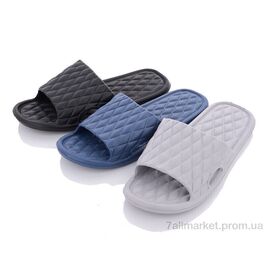 Фотография Шлепки мужские пляжные Лето A27 mix (12 пар р.40-45) "YZY" недорого оптом от прямого поставщика