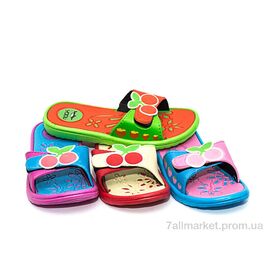 Шльопанці дитячі літні Літо YL6009B-17A mix (24 пар р.30-35) "Obuvok" недорого оптом від прямого постачальника