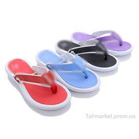 Фотография Шлепки женские облегченные Лето 4880-3 mix (24 пар р.36-41) "Obuvok" недорого оптом от прямого поставщика
