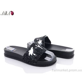 Шльопанці жіночі полегшені Літо JYL202 black (11 пар р.36-41) "Aba" недорого оптом від прямого постачальника