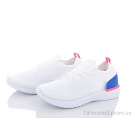 Кросівки жіночі модні Літо 109-1 white-d.blue (8 пар р.36-41) "Violeta" недорого оптом від прямого постачальника