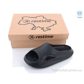 Фотография Шлепки женские облегченные Лето TWL23125 black (24 пар р.37-41) "Restime" недорого оптом от прямого поставщика