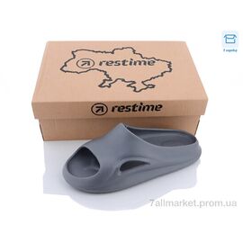 Фотография Шлепки женские облегченные Лето TWL23125 grey (24 пар р.37-41) "Restime" недорого оптом от прямого поставщика