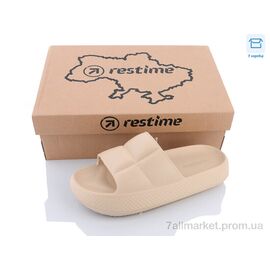 Фотография Шлепки женские облегченные Лето TWL23123 beige (24 пар р.35-40) "Restime" недорого оптом от прямого поставщика