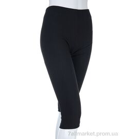 Фотография Бриджи женские Лето Бриджі рубчик чорні норма (3 шт. р.сетка 46-50) "VIOLA" недорого оптом от прямого поставщика