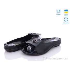 Шльопанці жіночі полегшені Літо Ната чорний (7 пар р.36-42) "Golden Natali" недорого оптом від прямого постачальника