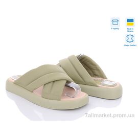Шльопанці жіночі полегшені Літо Рубі олива (6 пар р.36-41) "Golden Natali" недорого оптом від прямого постачальника