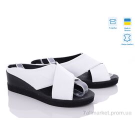 Фотография Шлепки женские облегченные Лето Яна білий (6 пар р.36-41) "Golden Natali" недорого оптом от прямого поставщика