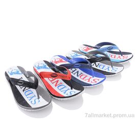 Фотография Шлепки детские летние Лето MP7021L mix (24 пар р.37-41) "Sydney" недорого оптом от прямого поставщика