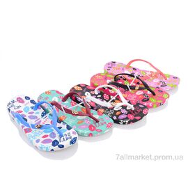 Фотография Шлепки детские летние Лето 199 mix (12 пар р.30-35) "Inblue" недорого оптом от прямого поставщика