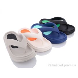 Шльопанці чоловічі пляжні Літо 9823 піна mix (12 пар р.40-45) "Deshman" недорого оптом від прямого постачальника