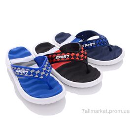 Фотография Шлепки детские летние Лето 2595-8 mix (6 пар р.30-35) "Inblue" недорого оптом от прямого поставщика