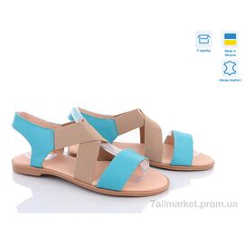 Фотография Босоножки женские летние Лето MV124 бірюза (5 пар р.37-39) "A.Dama" недорого оптом от прямого поставщика