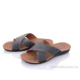 Фотография Шлепки мужские пляжные Лето E01 сірий (6 пар р.40-45) "Makers Shoes" недорого оптом от прямого поставщика