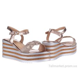 Босоніжки жіночі літні Літо Prime 150938 золотий (8 пар р.36-41) "Prime-Opt" недорого оптом від прямого постачальника