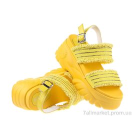 Босоніжки жіночі літні Літо Prime 152871 жовтий (12 пар р.36-41) "Prime-Opt" недорого оптом від прямого постачальника