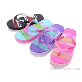 Фотография Шлепки детские летние Лето 1388-6B mix (12 пар р.30-35) "Inblue" недорого оптом от прямого поставщика