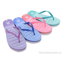 Фотография Шлепки женские облегченные Лето H110 mix (12 пар р.36-41) "Inblue" недорого оптом от прямого поставщика