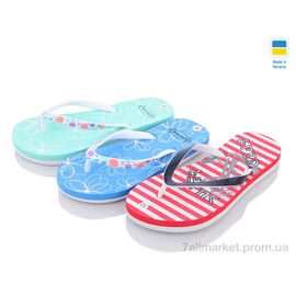 Фотография Шлепки детские летние Лето B921 mix (24 пар р.28-35) "Цветик" недорого оптом от прямого поставщика