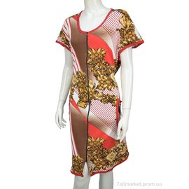 Халат жіночий Літо Халат Х/Б 002-8 brown (5 шт. р.сітка50-58) "Banko" недорого оптом від прямого постачальника