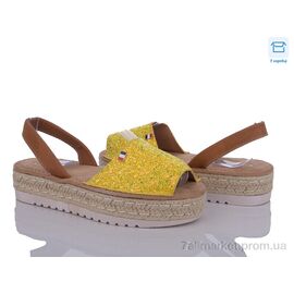 Босоніжки жіночі літні Літо X33 yellow (6 пар р.36-41) "Zoom" недорого оптом від прямого постачальника